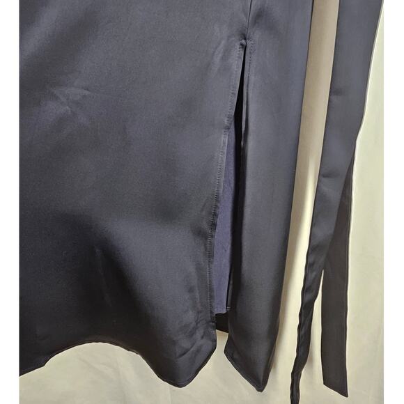 AMY LYNN GEMMA AL2819 WOMEN'S NAVY BLUE ELEGANT MIDI DRESS - SIZE SMALL (NWT) - Picture 5 of 11